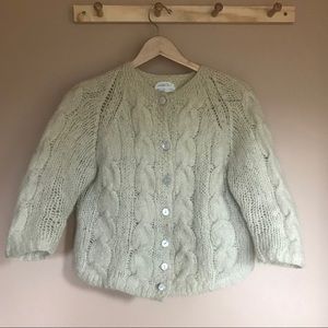 Vintage Italian Hand Knit Cardigan Sweater